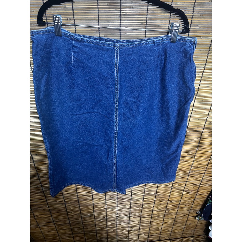 Avenue Blues Size 16 Denim Skirt Blue Midi 100% Cotton
